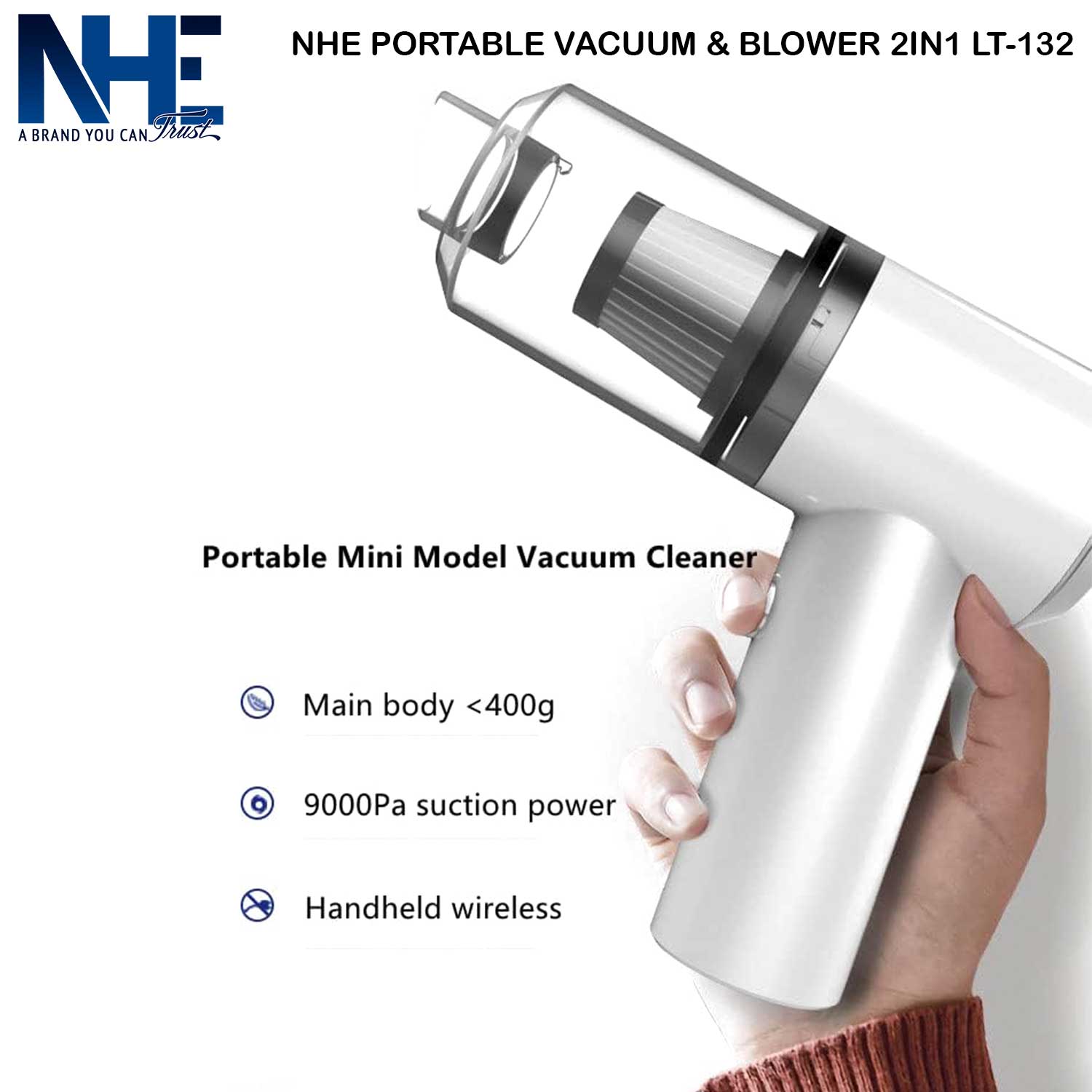 NHE Portable Vacuum & Blower 2in1 LT-132