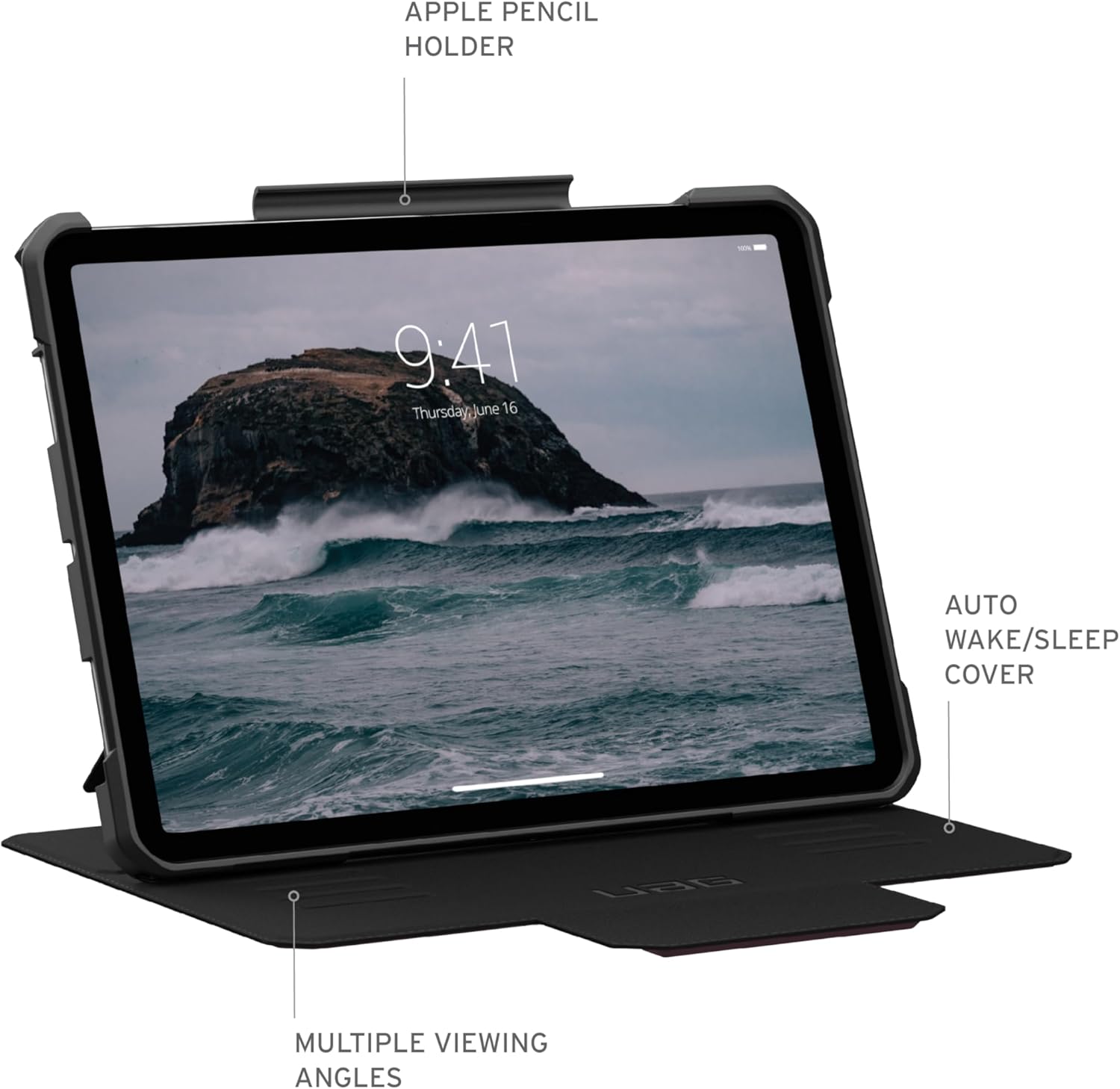 UAG iPad Air 11"/10.9" (2020-2024) Gen6/5/4 Metropolis SE - Bordeaux