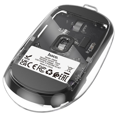 Hoco GM29 Mysterious Dual-mode Silent Wireless Mouse - Dark Night Black