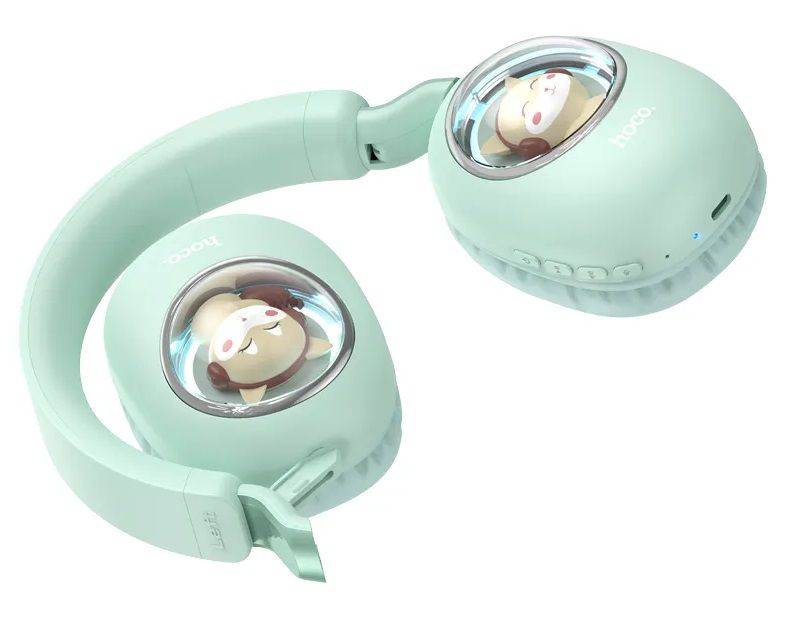 Hoco ESD11 Cute Luminous BT Headphones - Mint Green