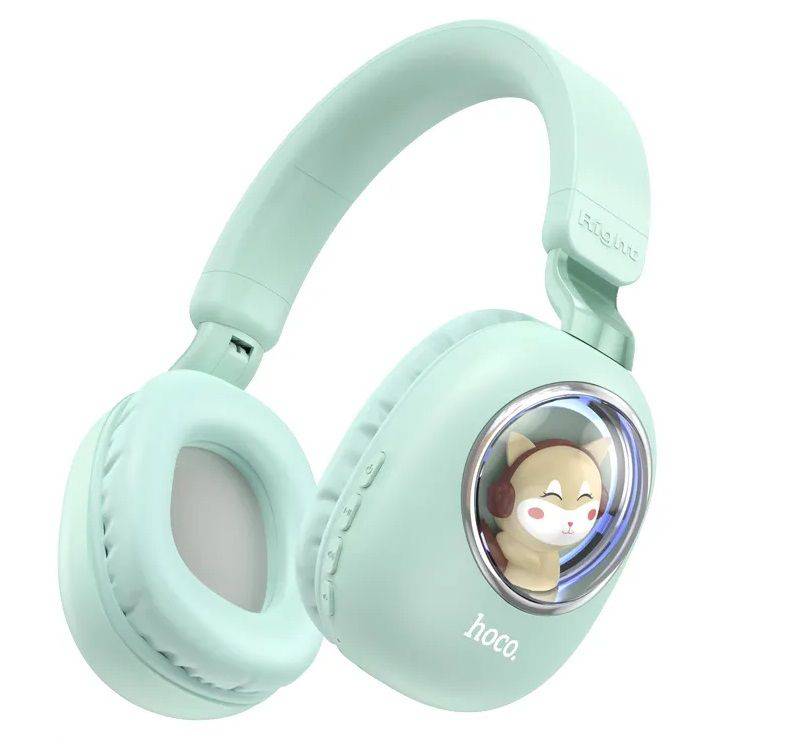 Hoco ESD11 Cute Luminous BT Headphones - Mint Green