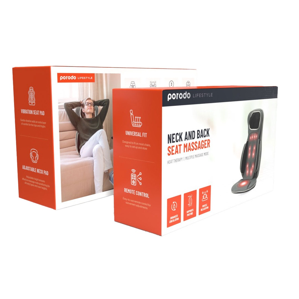 Porodo LifeStyle Neck and Back Massager - Dark Gray