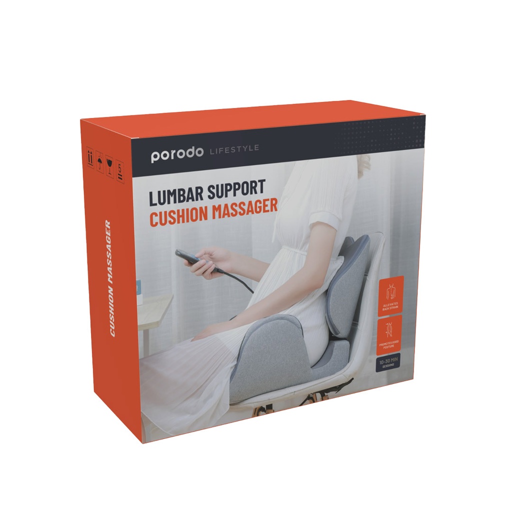 Porodo LifeStyle Massage Cushion - Grey