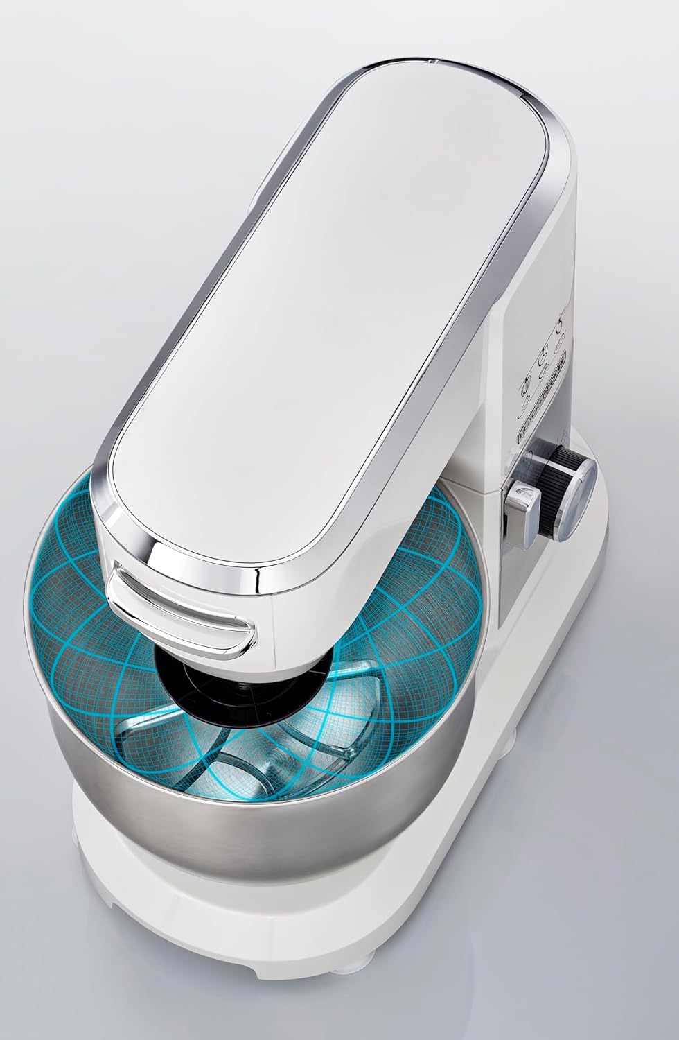 Black + Decker 1000W Multifunction Stand Mixer White and Silver