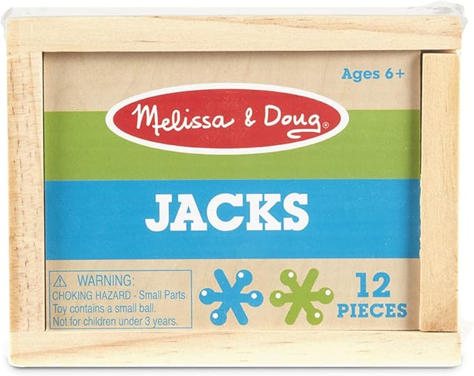 Melissa and Doug Jacks Game with Wooden Box