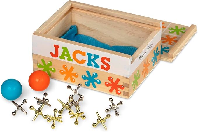Melissa and Doug Jacks Game with Wooden Box