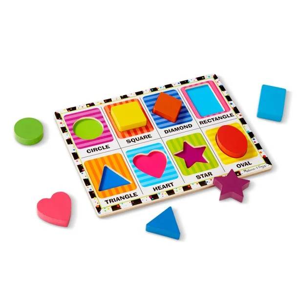 Melissa and Doug Shapes Wooden Chunky Puzzle