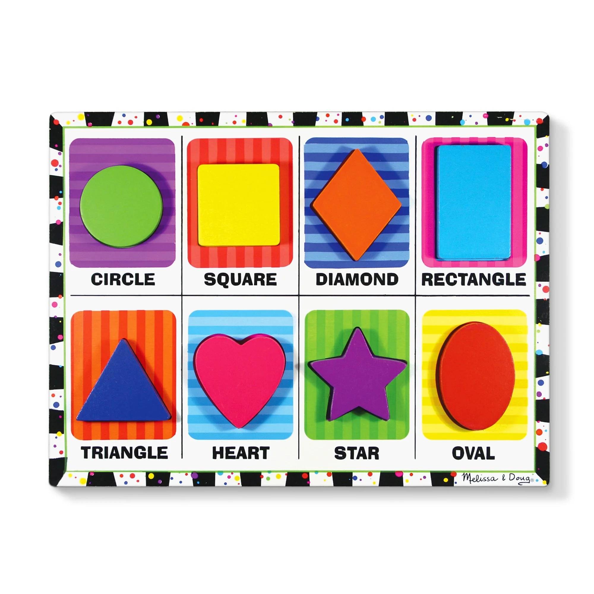Melissa and Doug Shapes Wooden Chunky Puzzle