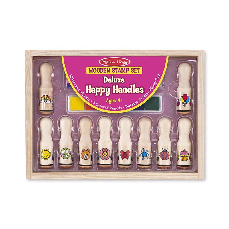 Melissa and Doug Deluxe Happy Handle Stamp Set