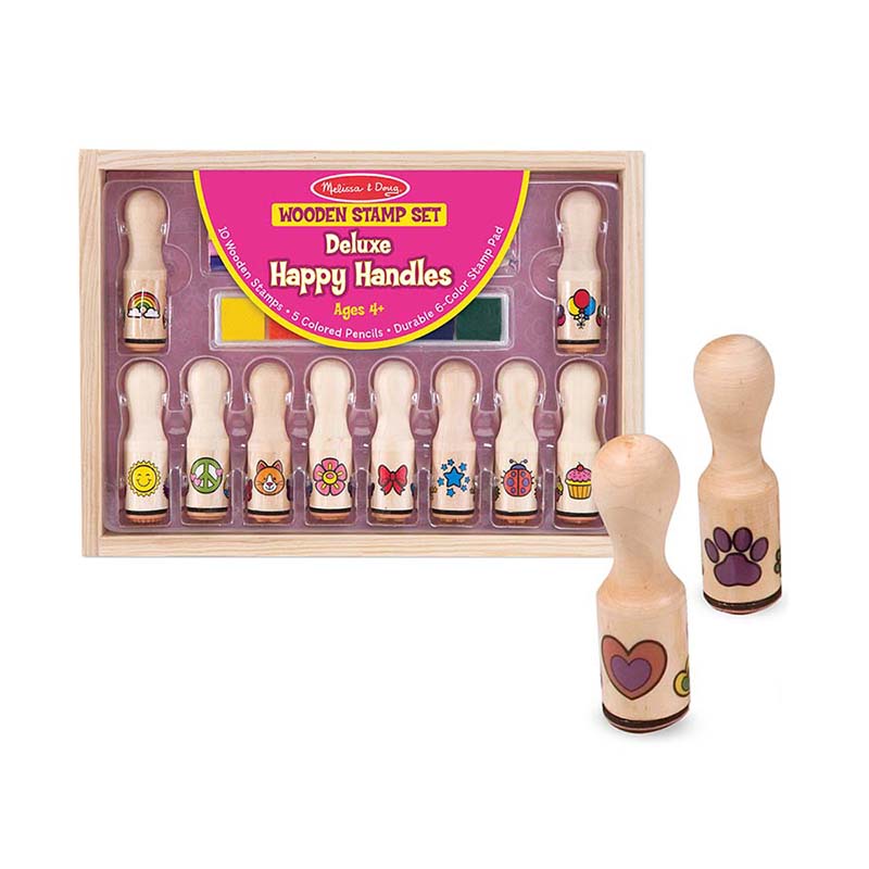 Melissa and Doug Deluxe Happy Handle Stamp Set