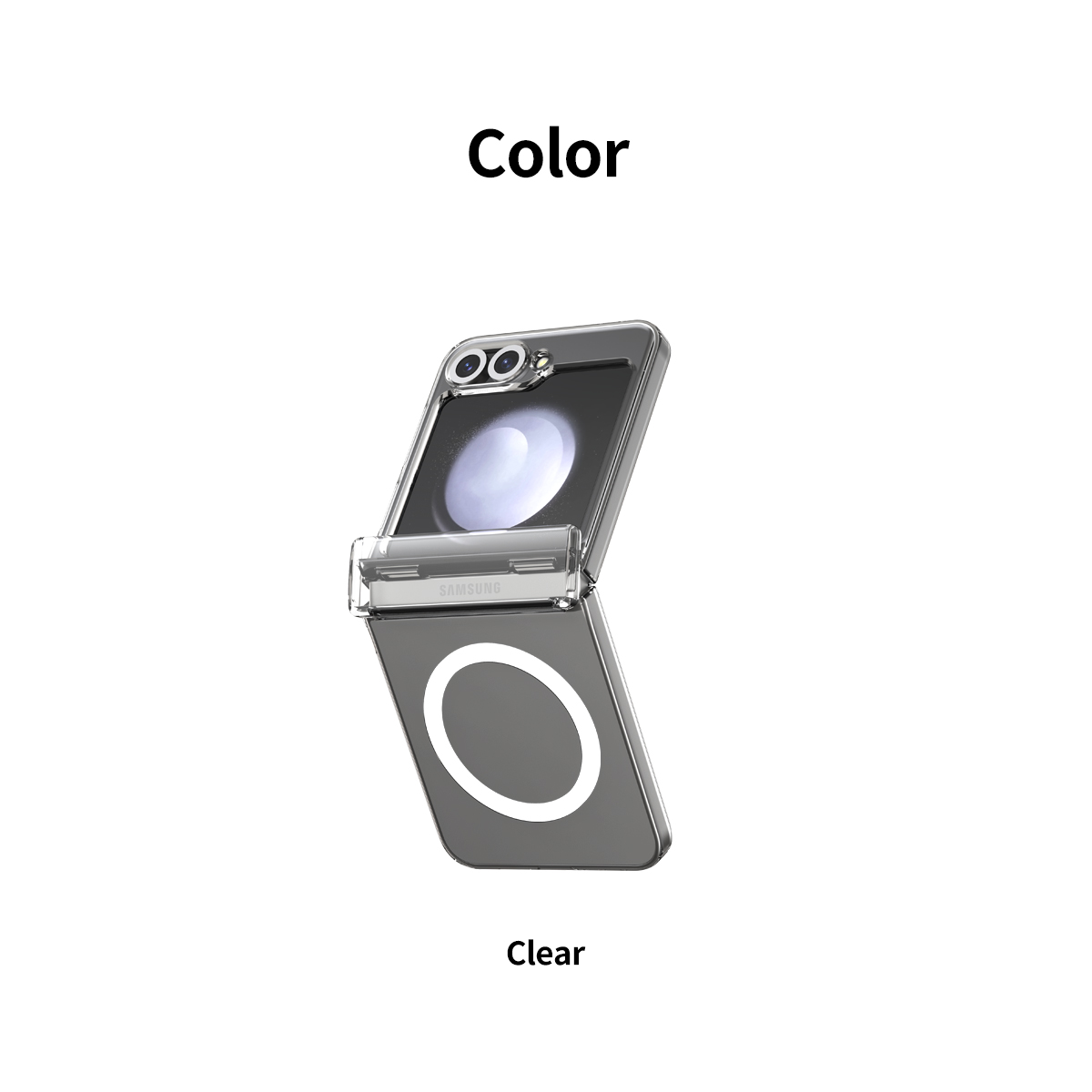 Araree Nukin 360 Magsafe Case With Hinge Protection For Samsung Galaxy Z Flip 6 - Clear
