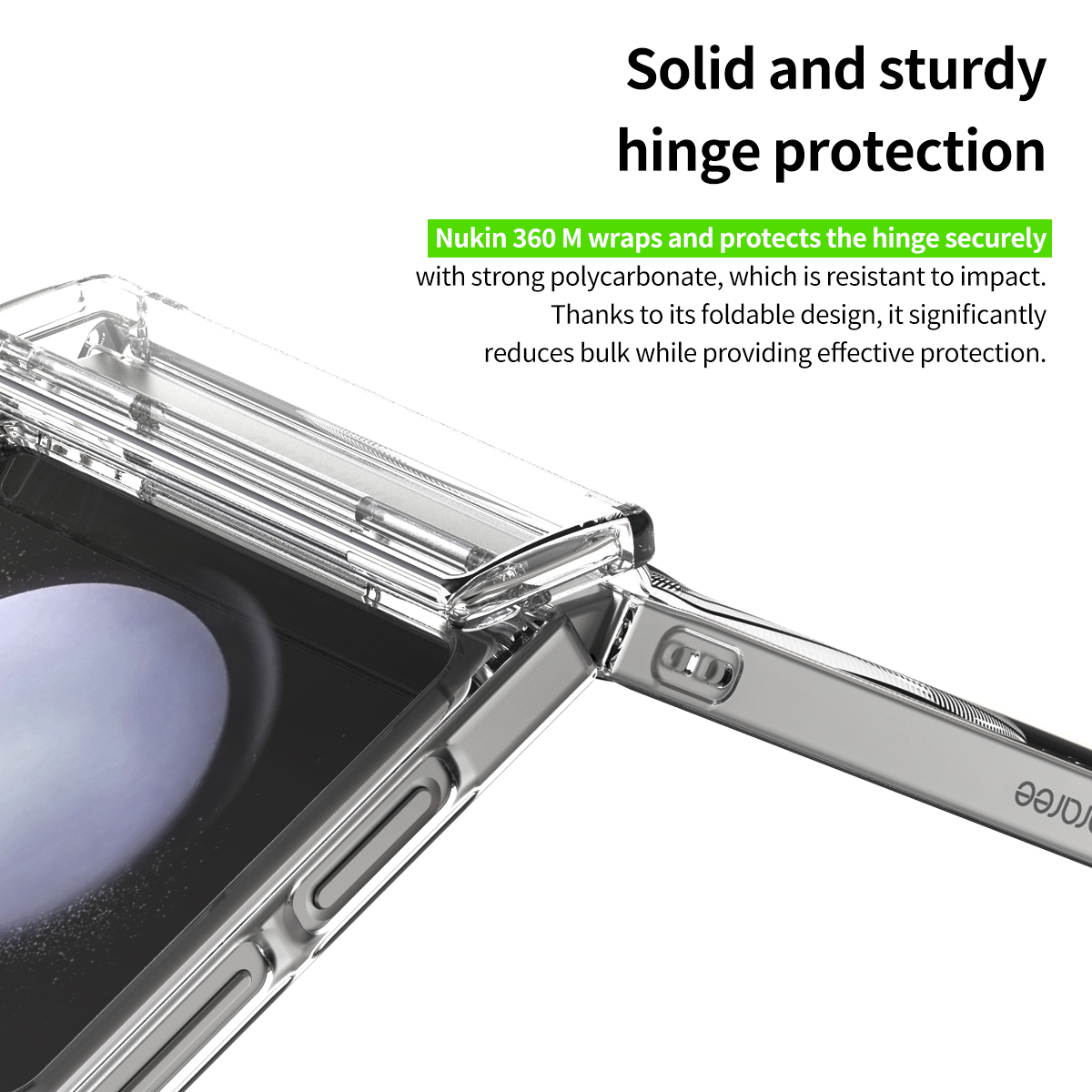 Araree Nukin 360 Magsafe Case With Hinge Protection For Samsung Galaxy Z Flip 6 - Clear