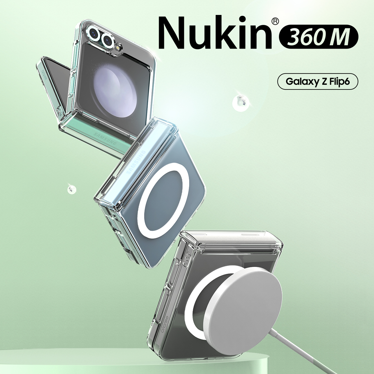 Araree Nukin 360 Magsafe Case With Hinge Protection For Samsung Galaxy Z Flip 6 - Clear