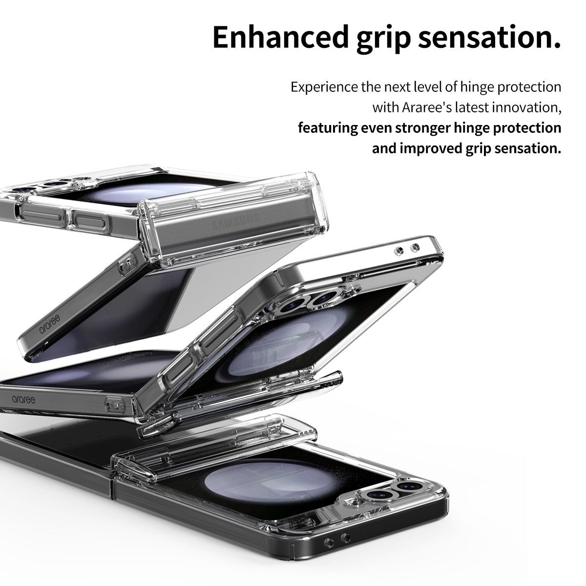 Araree Nukin 360 Case With Hinge Protection For Samsung Galaxy Z Flip 6 - Clear