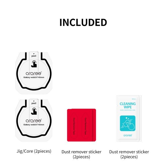 Araree Core Glass Screen Protector For Galaxy Watch 7 Ultra (2 Pcs) - Clear