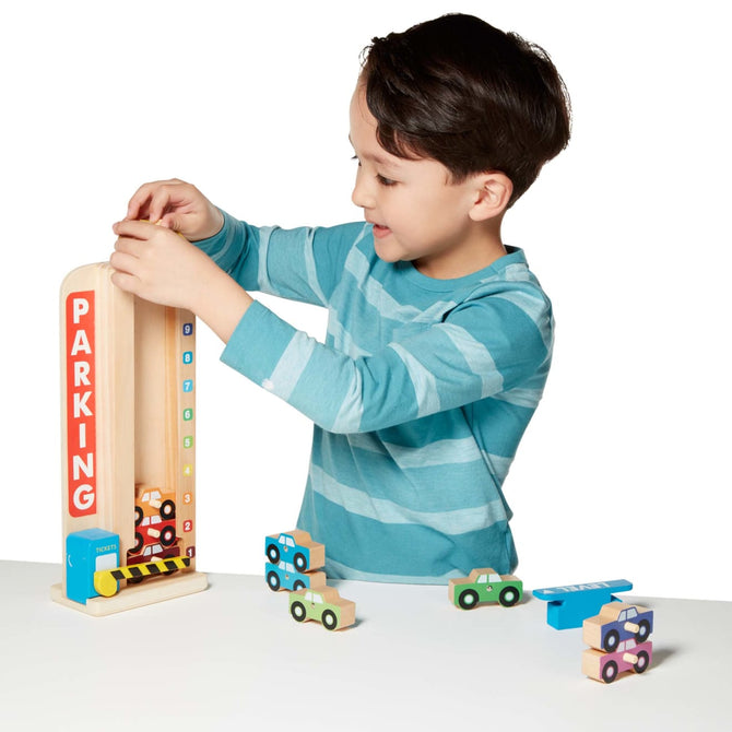 Melissa and Doug - Wooden Stack & Count Parking Garage