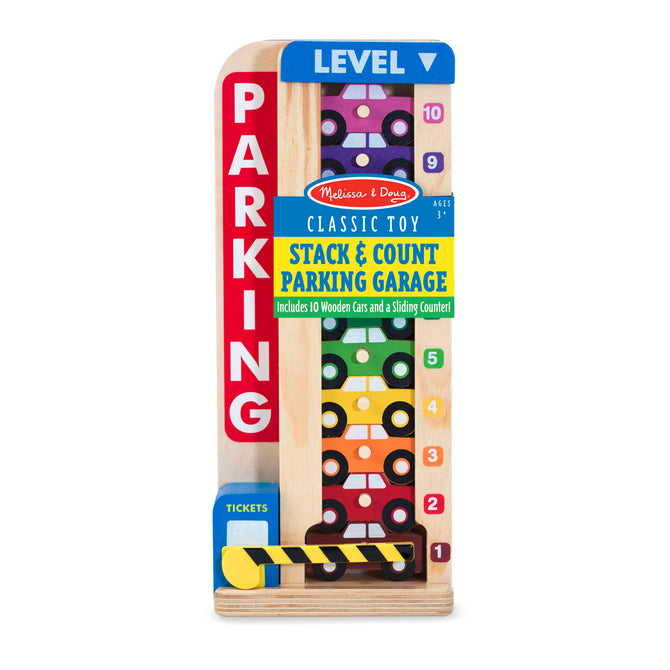 Melissa and Doug - Wooden Stack & Count Parking Garage