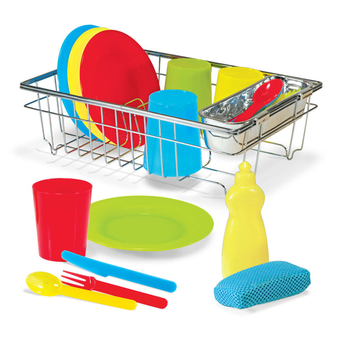 Melissa and Doug - Let's Play House Wash & Dry Dish Set
