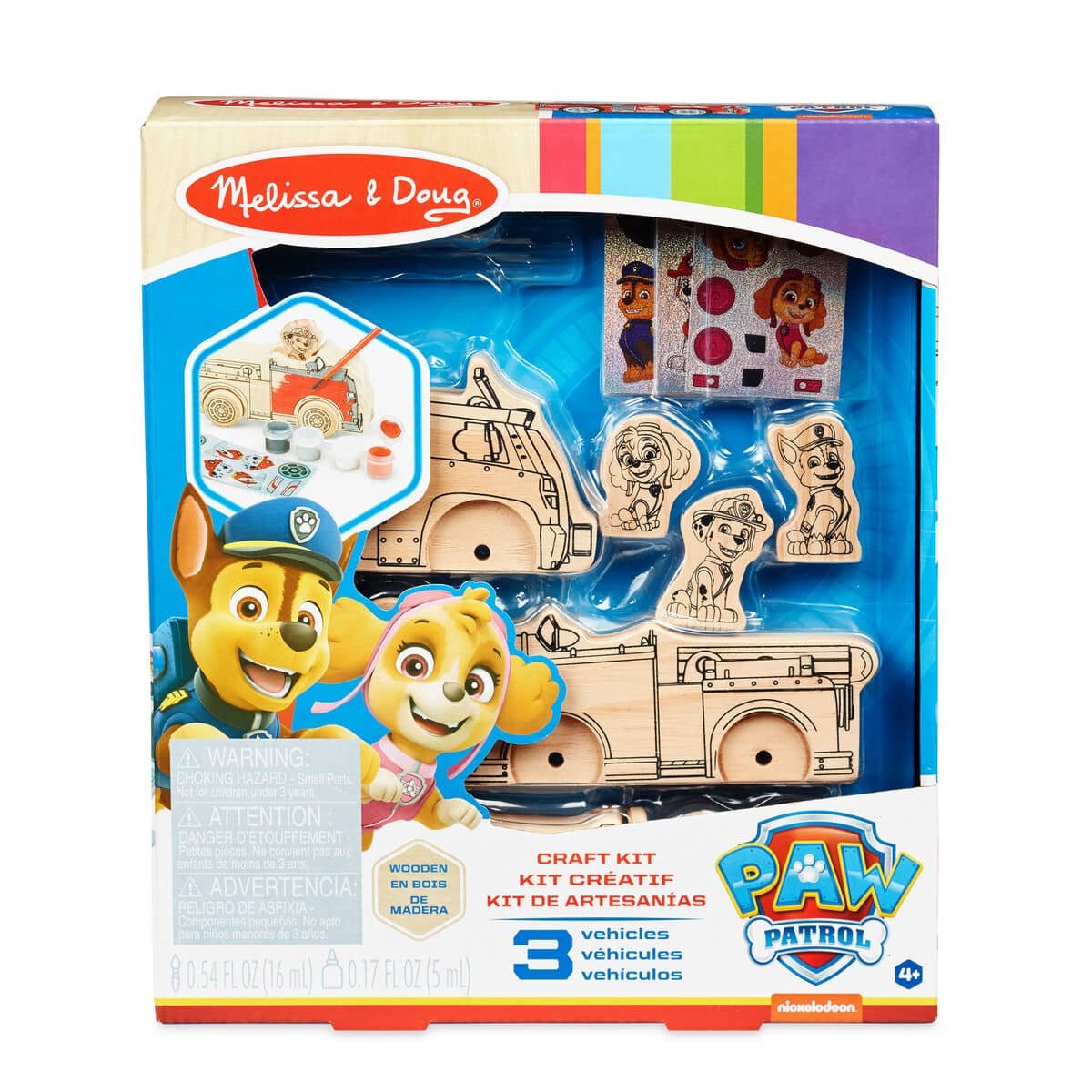 Melissa and Doug - Paw Patrol – Wooden Craft Kit Vehicles