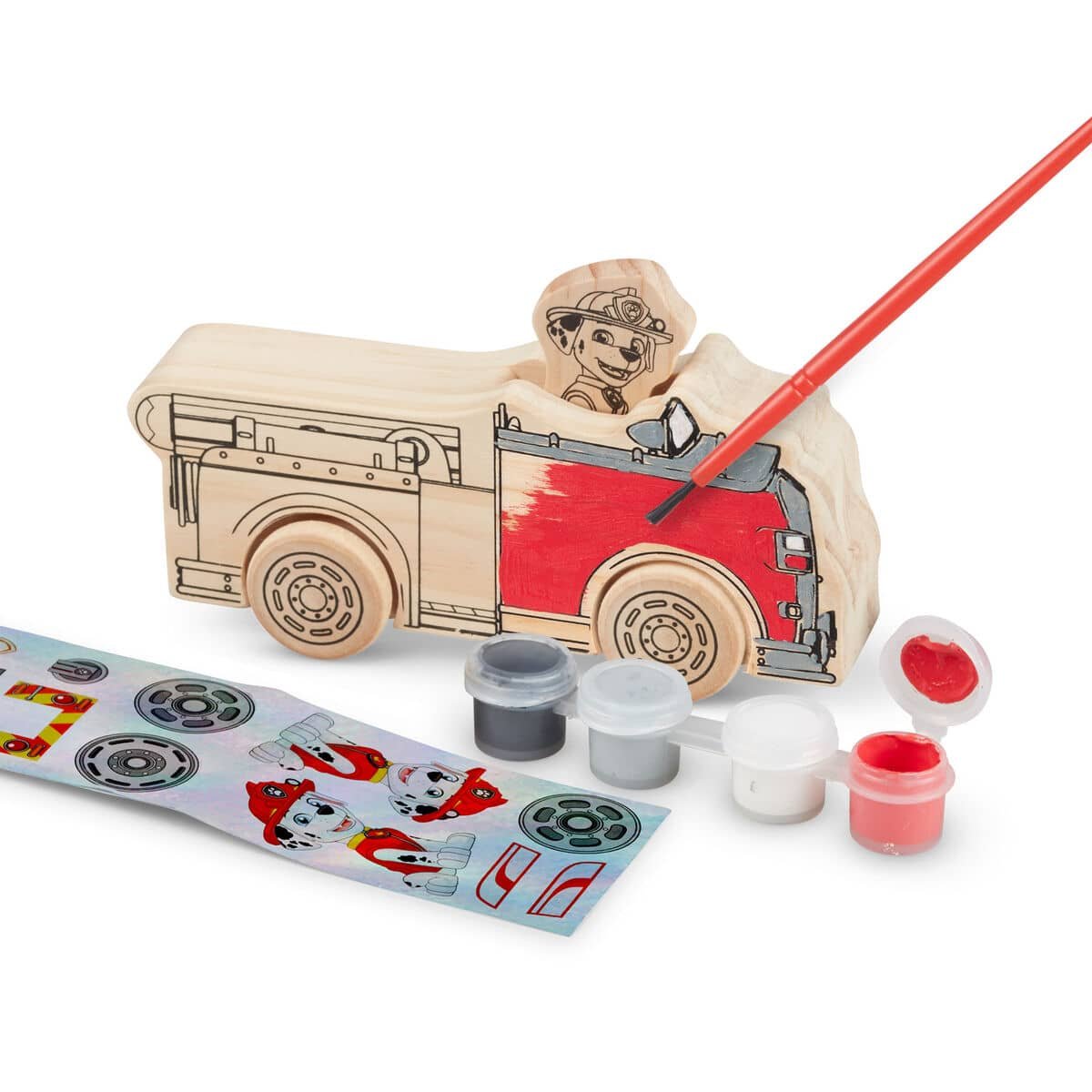Melissa and Doug - Paw Patrol – Wooden Craft Kit Vehicles