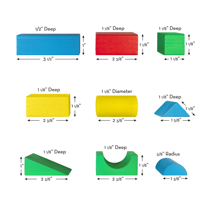 Melissa and Doug - Wood 100 Wood Blocks Set