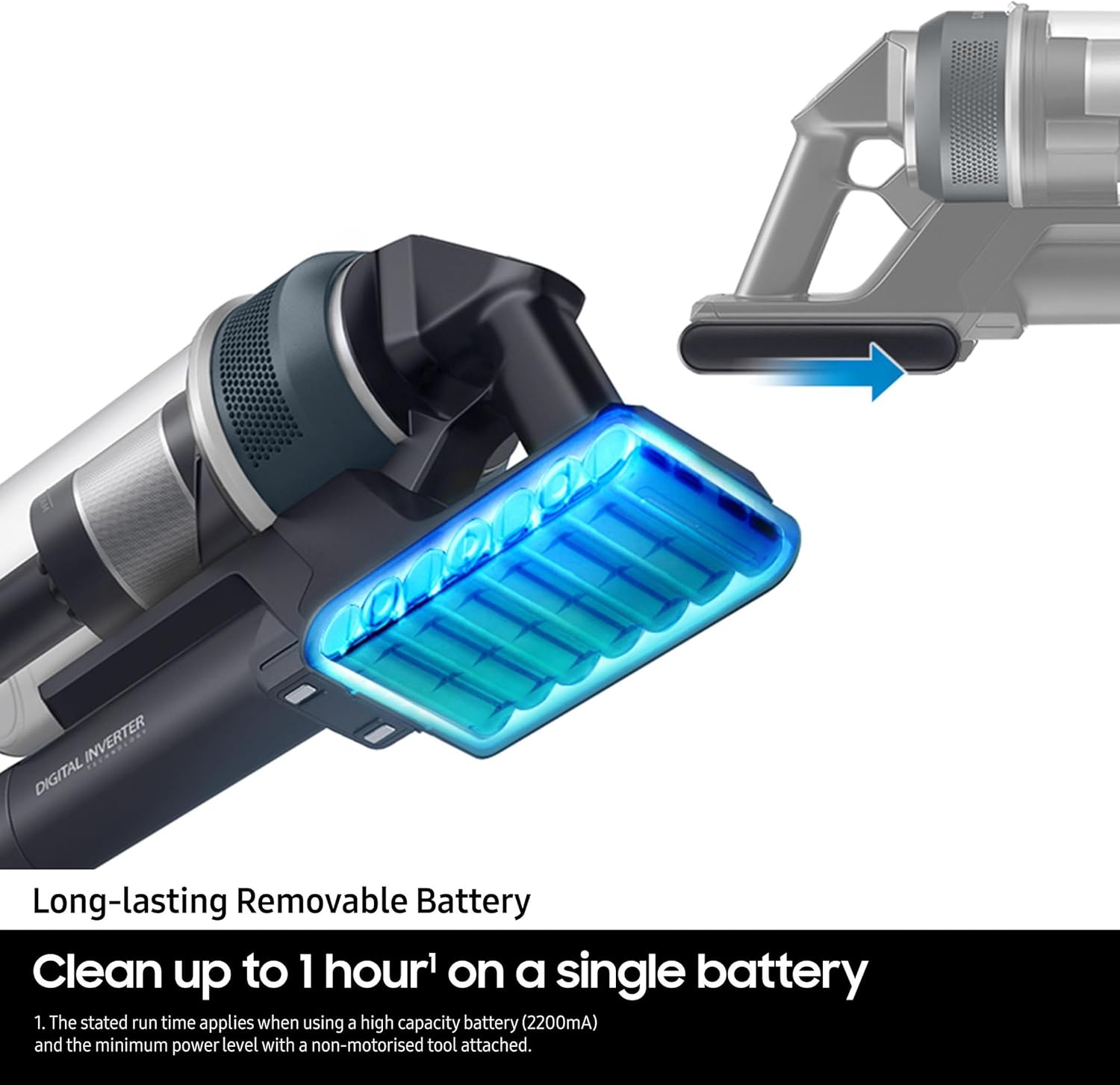 Samsung JetTM 95 Complete 210W VS20C9544TB Cordless Stick Vacuum Cleaner with Pet tool+ - Midnight Blue