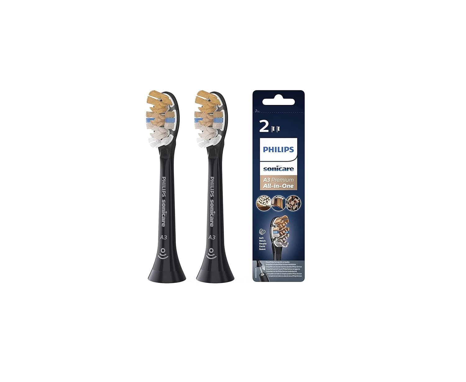 Philips Sonicare Premium All-in-One Brush Head for Complete Care, Black