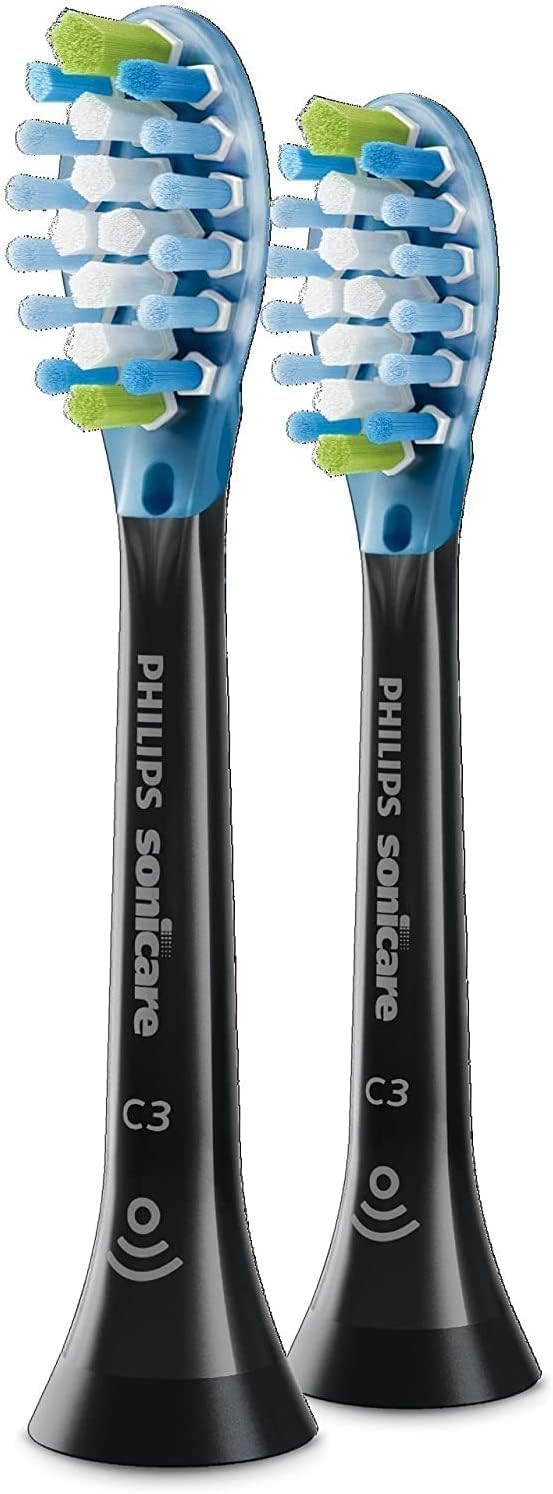 Philips Sonicare C3 Premium Plaque Defense 2 X Standard Sonic Toothbrush Heads - Black