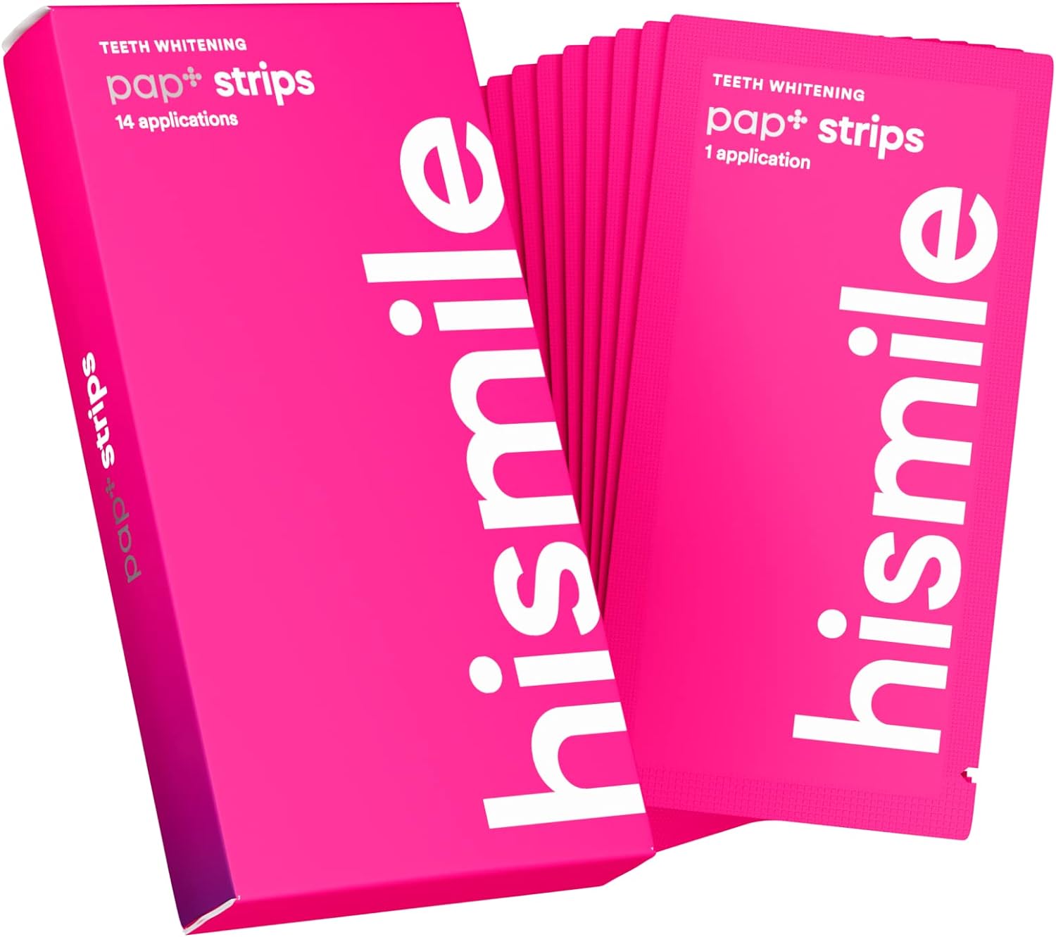 Hismile Teeth Whitening Strips for Sensitive Teeth, Peroxide Free, Dental White Strips Kit, 28 Strips, 14 Treatments