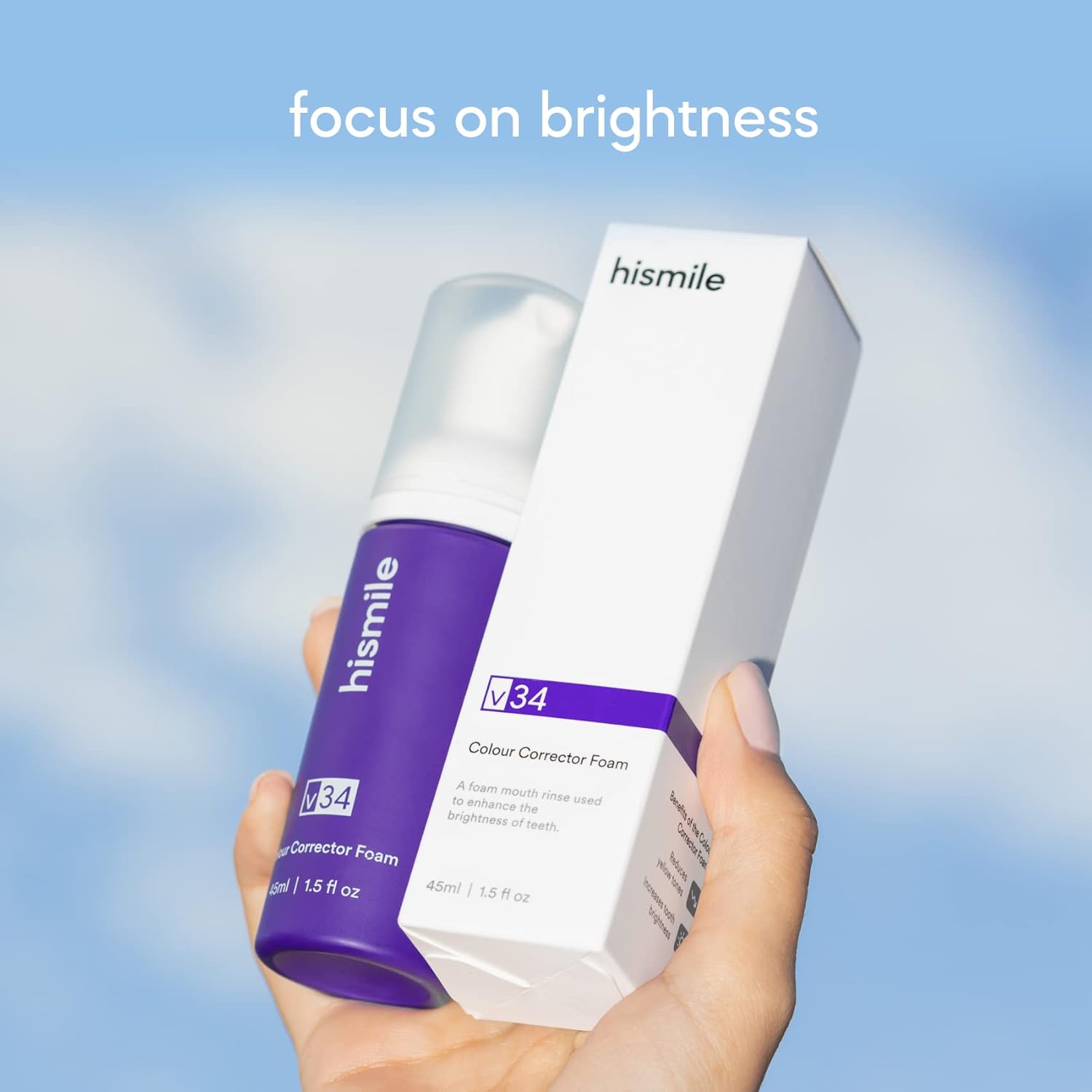 Hismile V34 Colour Corrector Foam Purple Teeth Whitening Tooth Stain Removal