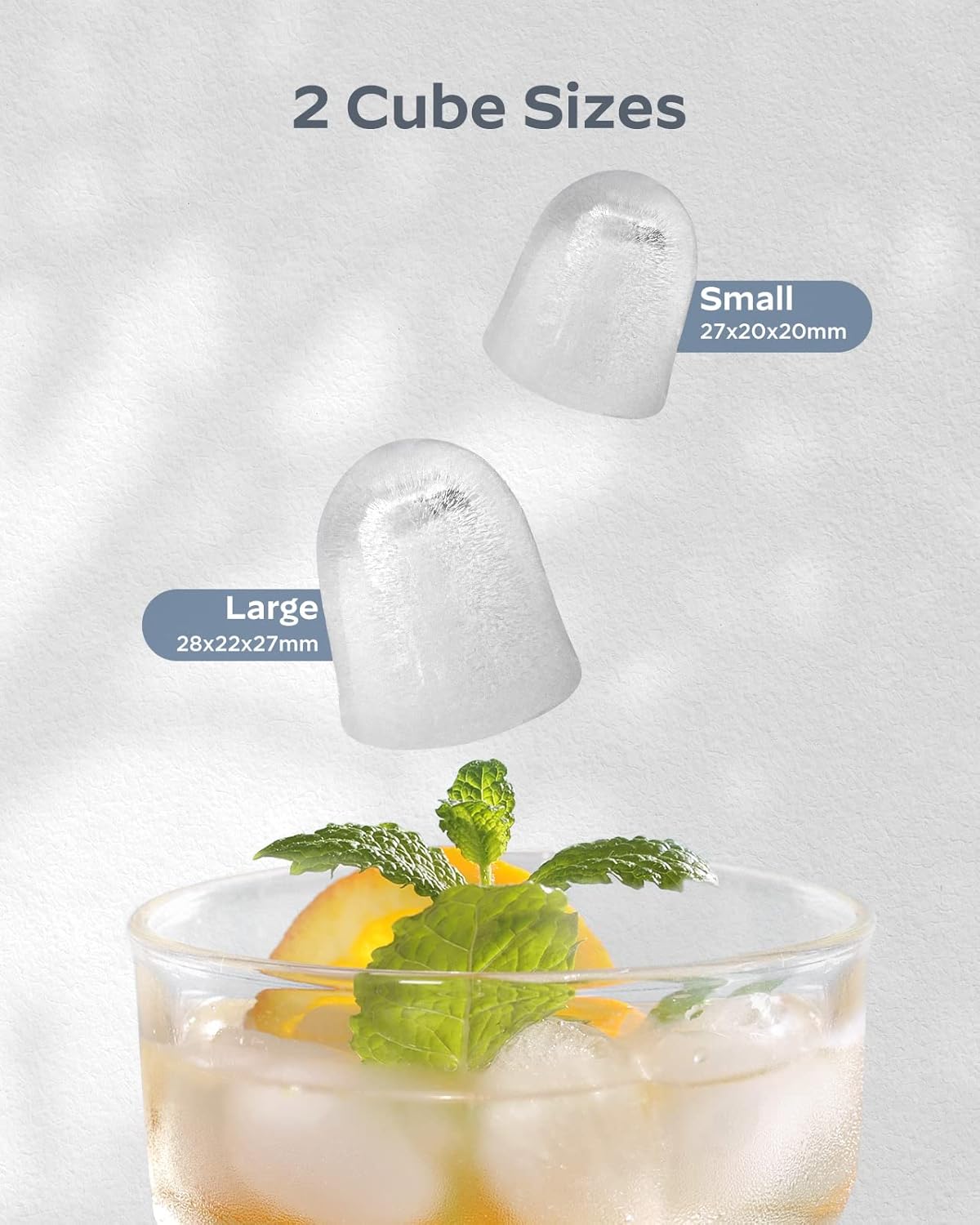 Silonn Portable Ice Machine with Carry Handle, Self-Cleaning Ice Makers with Basket and Scoop - Blac