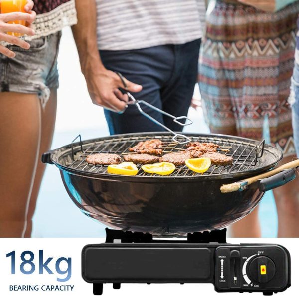 Cleenwood Portable Camping Gas Stove with Aluminum Burner and Piezo Automatic Igniter (BBV)