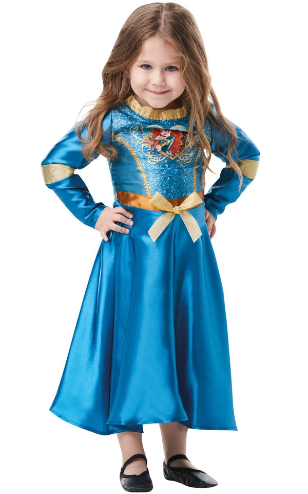Rubies Sequin Merida Girls Fancy Dress Brave Disney Princess Fairy Tale Kids Costume