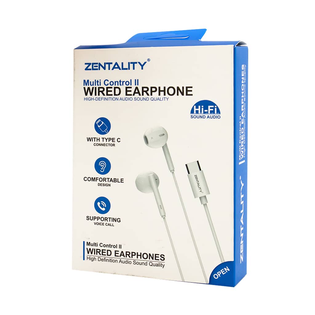 Zentality Wire Earphone Type C Connector - White