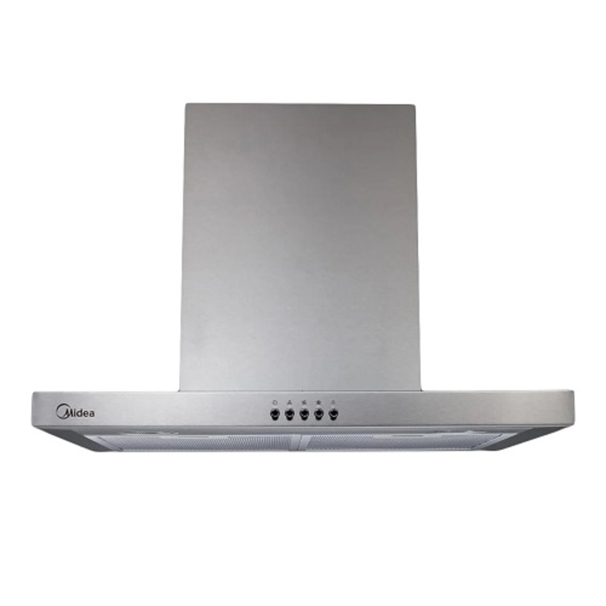 Midea Built-In T shape 60 cm Chimney Hood, Stainless Steel, 3 Speed-E60MEW2M19