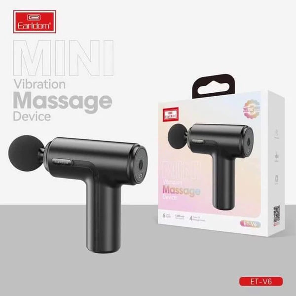 Earldom ET-V6 Mini Vibration Massage Gun - 1200mAh - Black