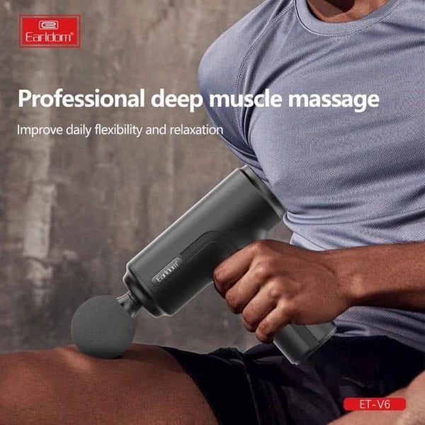 Earldom ET-V6 Mini Vibration Massage Gun - 1200mAh - Black