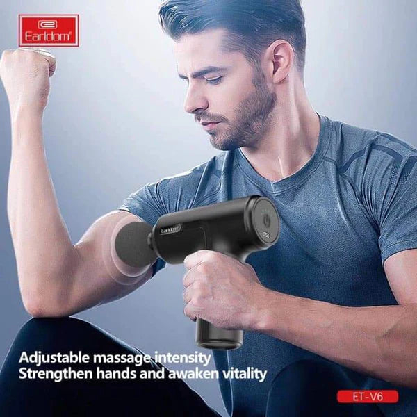 Earldom ET-V6 Mini Vibration Massage Gun - 1200mAh - Black