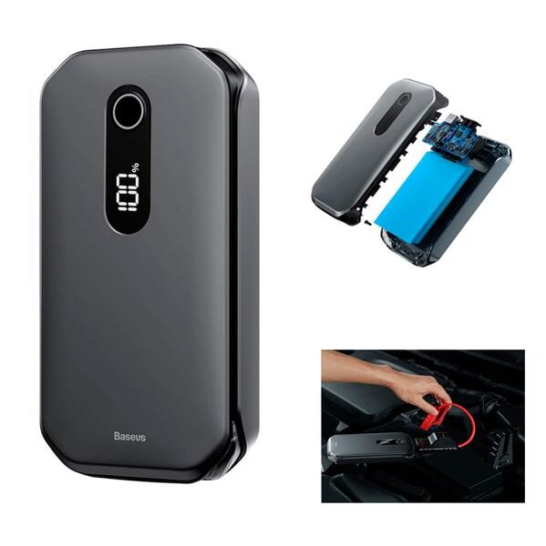 Baseus C00245800U03-Z1 Super Energy Pro Car Starter for Starting/Charging Vehicles 12000mAh 5V/3A, 1000A, USB - Black