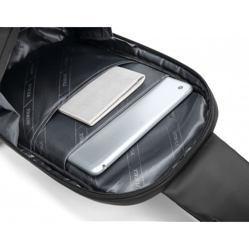 Skykey &ndash; Travel Backpacks Lifestyle WaterProof PU Backpack with USB-A Port up - Black