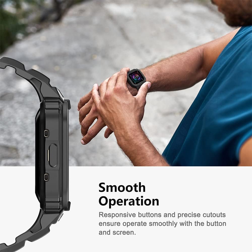 Amband  Fitbit Series-4 Fitbit Versa 3/2/1/lite Sense Smartwatch - Black