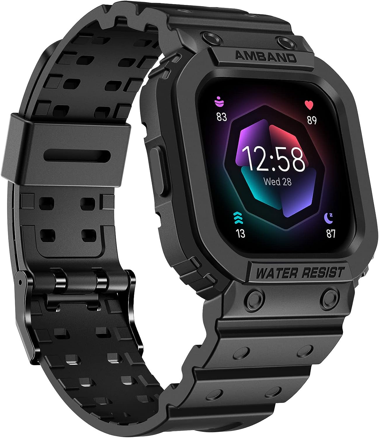 Amband  Fitbit Series-4 Fitbit Versa 3/2/1/lite Sense Smartwatch - Black