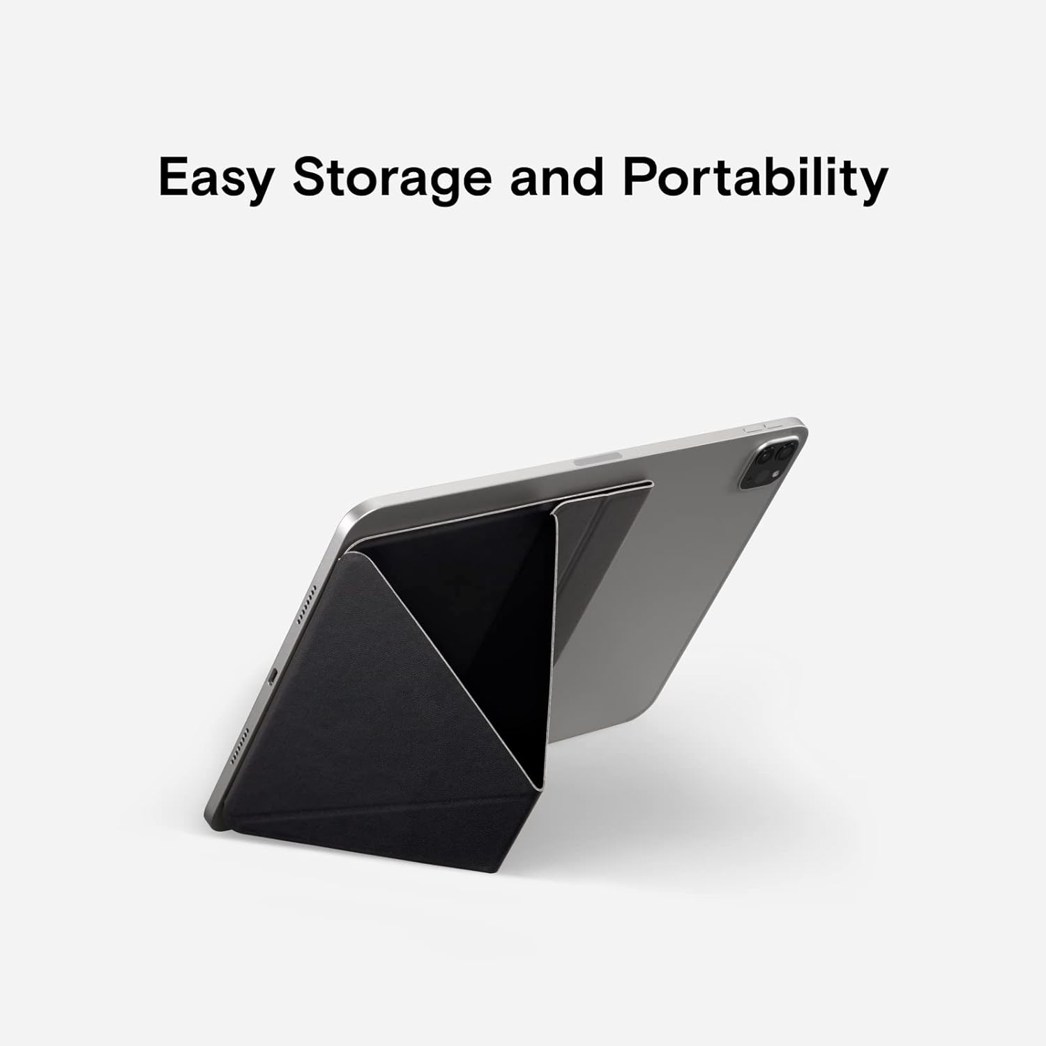 Moft Adhesive Invisible Slim Tablet Stand, Most Adjustable, Compatible with Tablets Up to 12.9”- Black