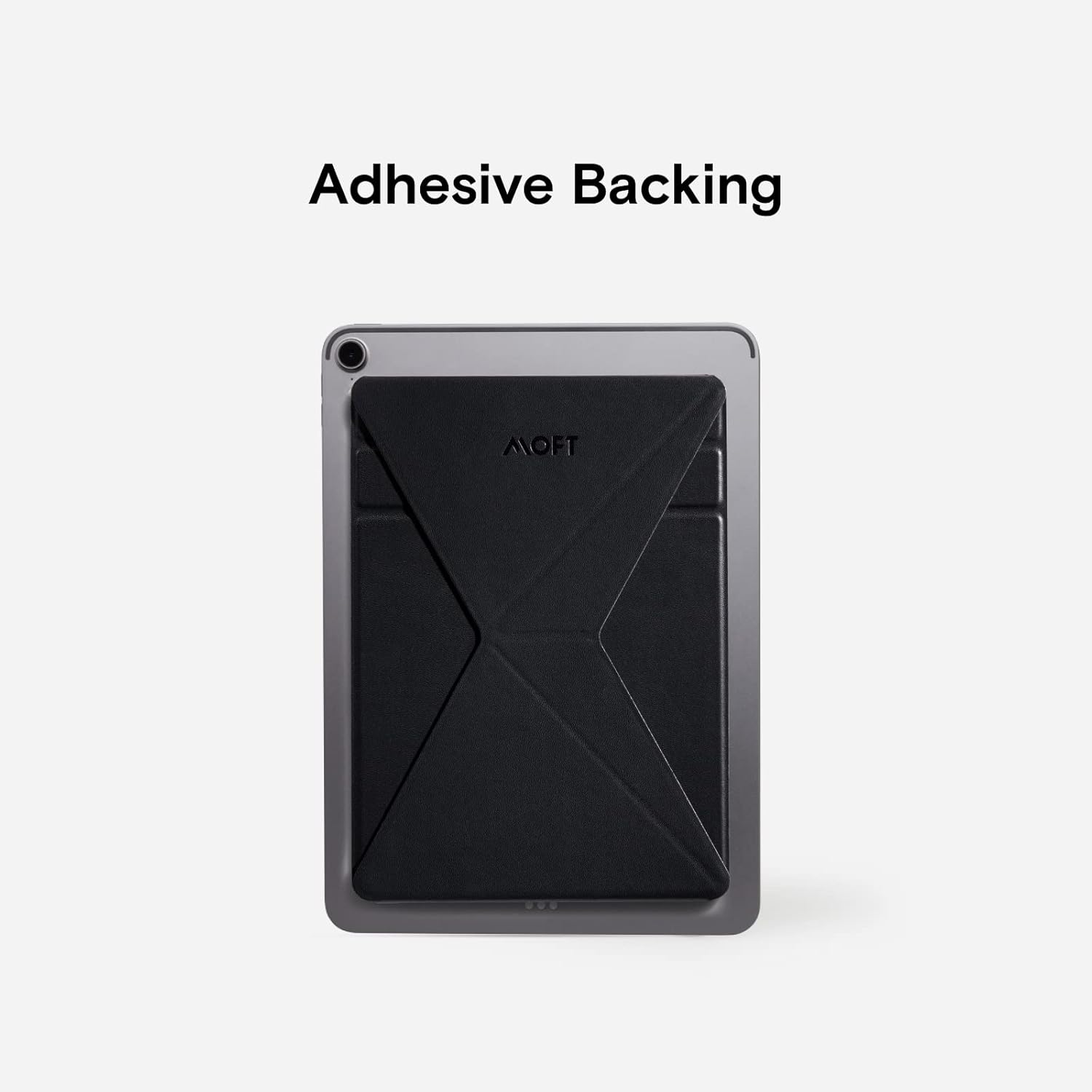 Moft Adhesive Invisible Slim Tablet Stand, Most Adjustable, Compatible with Tablets Up to 12.9”- Black