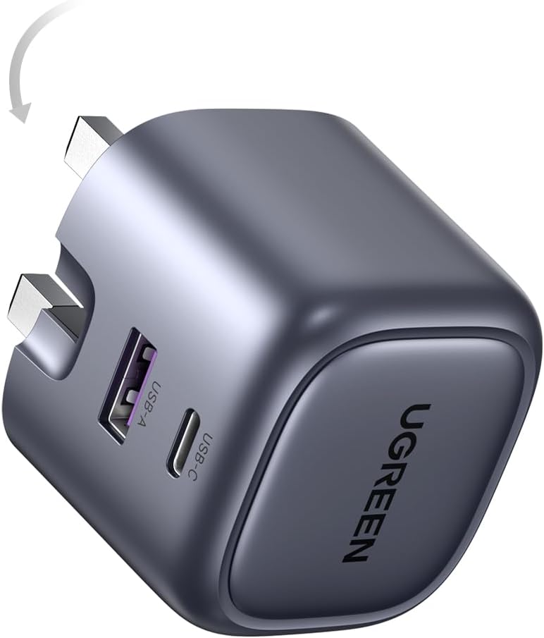 Ugreen Wall Charger Nexode GaN USB-C Port and USB Port 35W - Gray