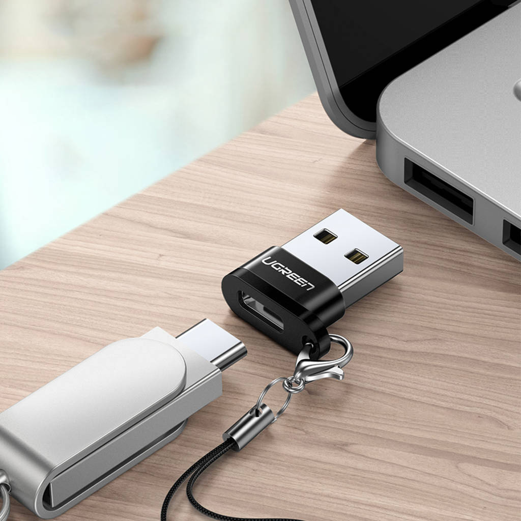 UGREEN USB A Male to USB-C Female Adapter (Black)