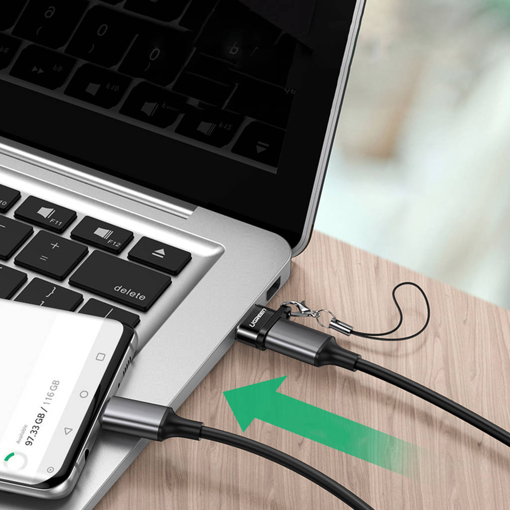 UGREEN USB A Male to USB-C Female Adapter (Black)