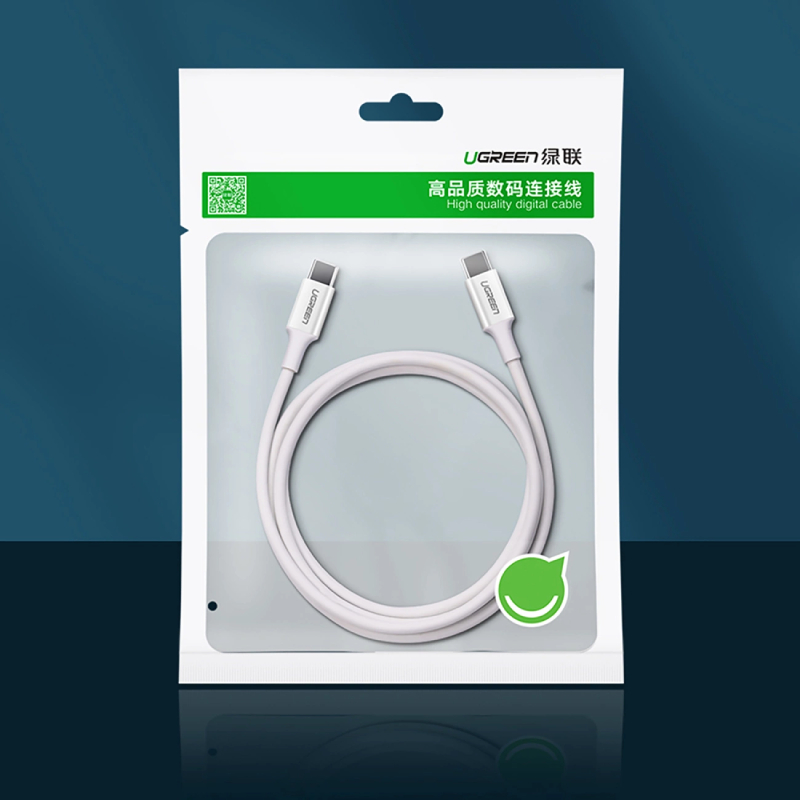 UGREEN USB-C 2.0 to USB-C ABS Cover 1.5m - White