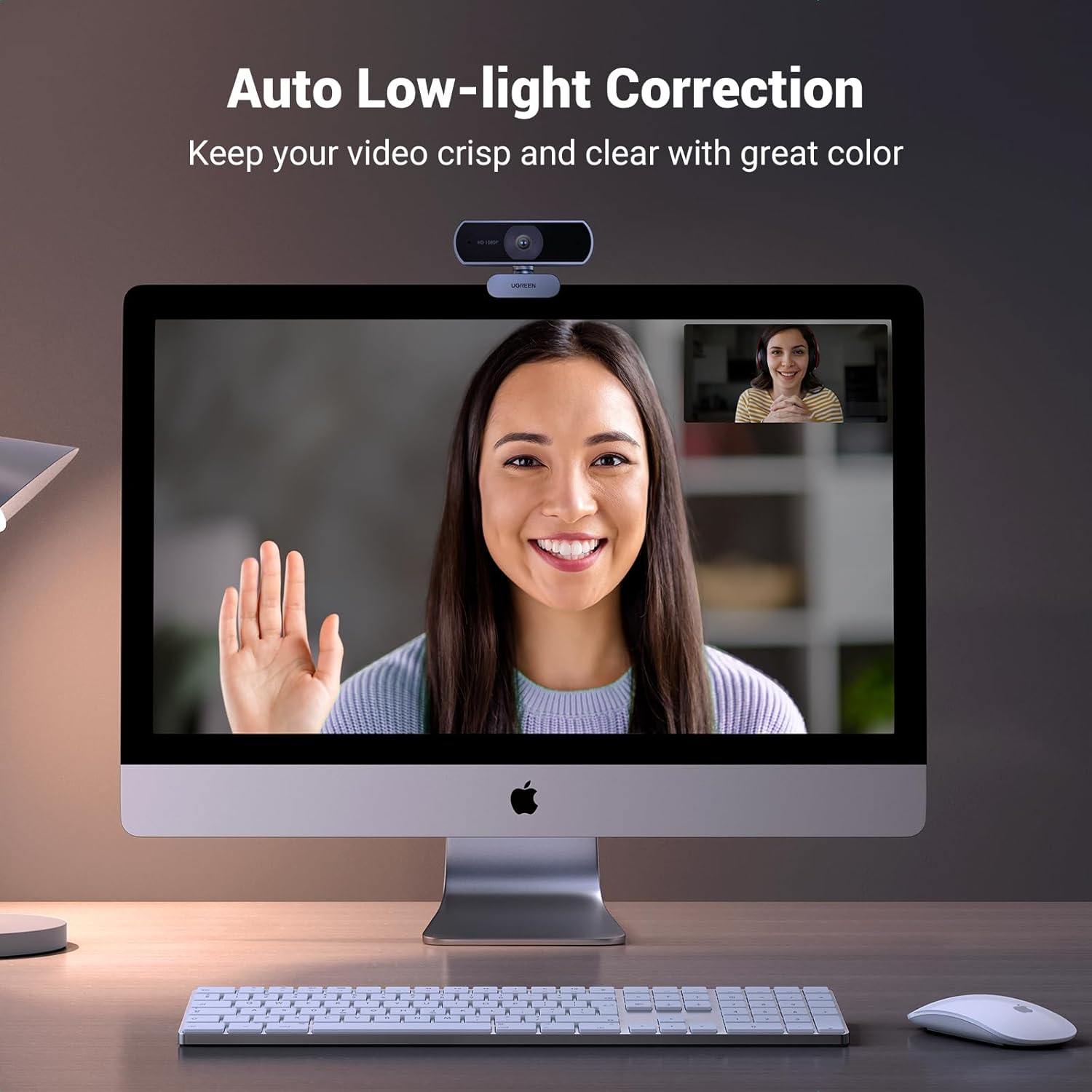 UGREEN CM678 USB HD Webcam - Gray