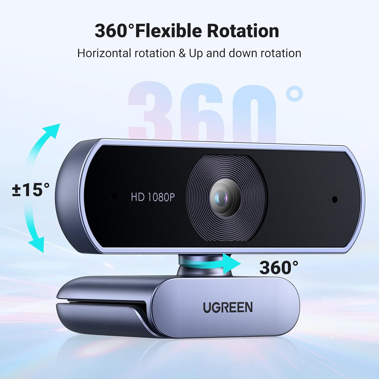 UGREEN CM678 USB HD Webcam - Gray